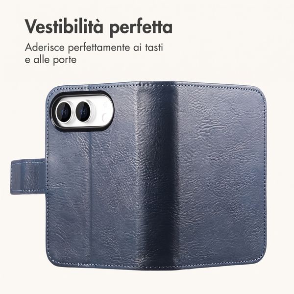 imoshion Cover a libro di Lusso Apple iPhone Duo - Blu scuro