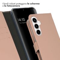 Selencia Cover a libro in vera pelle Samsung Galaxy A55 - Dusty Pink