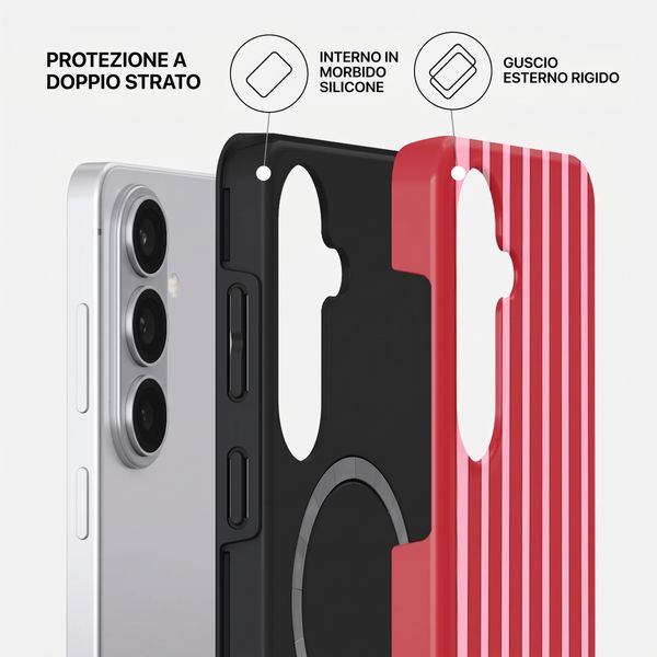 Burga Cover Posteriore Resistente con MagSafe Samsung Galaxy S26 - Strawberry Jam
