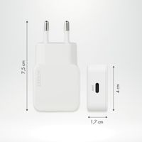 Accezz Caricabatterie GaN Ultra Slim - USB-C - 20 W - Bianco