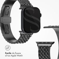 Selencia Cinturino Drago in acciaio Apple Watch | 38/40/41/42 mm - Nero