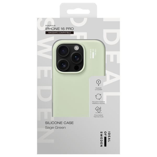 iDeal of Sweden Cover in silicone con MagSafe Apple iPhone 16 Pro - Sage Green