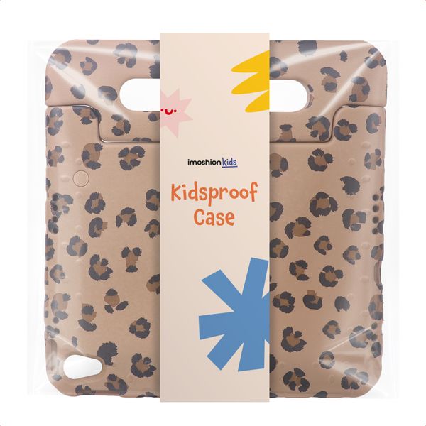imoshion Cover Posteriore Kidsproof Design con maniglia Apple iPad 11 (2025) 11 pollici A16 / iPad 10 (2022) 10.9 pollici - Stampa pantera