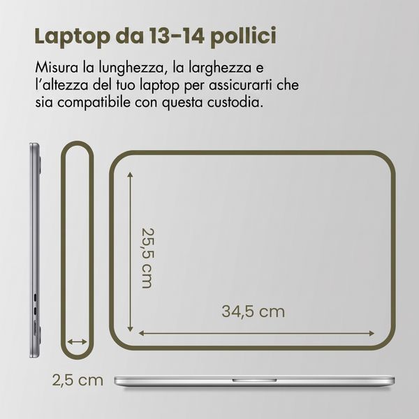 Accezz Cover laptop 13-14 pollici - Verde