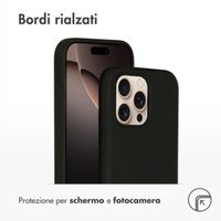 Accezz Cover in silicone liquido con MagSafe Apple iPhone 16 Pro Max - Nero