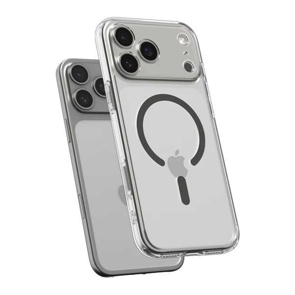Spigen Cover Posteriore Ultra Ibrida con MagSafe Apple iPhone 17 Pro Max - Clear Graphite