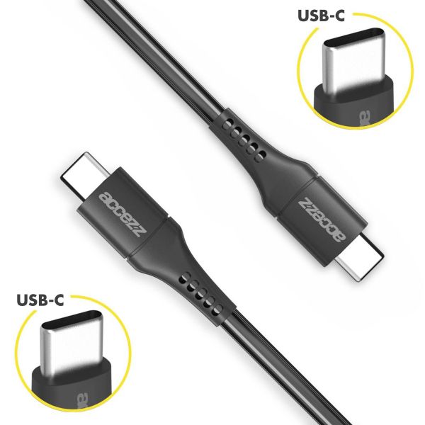 Accezz Cavo da USB-C a USB-C - 2 metri - Nero
