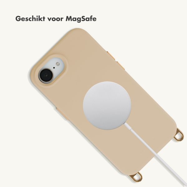 Selencia Rivièra MagSafe Backcover met afneembare haakjes Apple iPhone 17e / 16e - Milky Latte