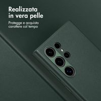Accezz Cover in Pelle con MagSafe Samsung Galaxy S24 Ultra - Cedar Green