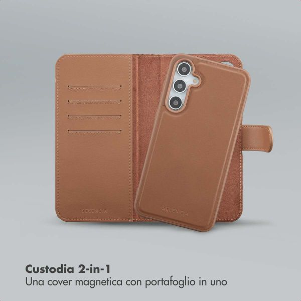Selencia Libreria rimovibile Olyn con MagSafe Samsung Galaxy A35 / A55 - Marrone