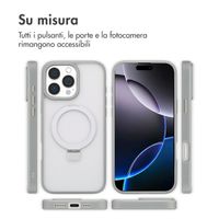 Accezz Cover con anello e supporto con MagSafe Apple iPhone 16 Pro Max - Grigio