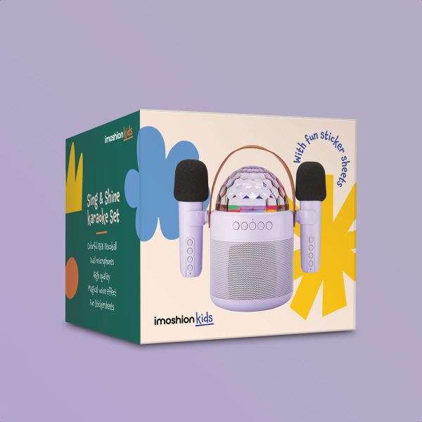 imoshion Sing & Shine Karaoke Set - Altoparlante e 2 microfoni - Lavender Lilac