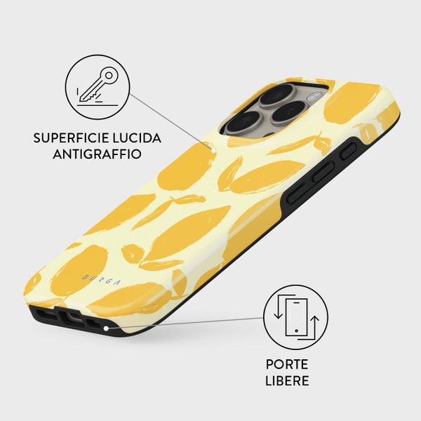 Burga Cover Posteriore Resistente Apple iPhone 16 - Lemon Tart