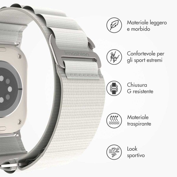imoshion Cinturino in nylon Alpine Apple Watch | 38/40/41/42 mm - Bianco