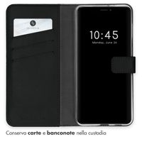 Selencia Cover a libro in vera pelle Apple iPhone 13 - Nero