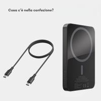 Selencia Vivid Powerbank 5.000 mAh - MagSafe e Qi - Nero / Choco Flower Pop