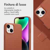 Accezz Cover in pelle 2 in 1 con MagSafe Apple iPhone 14 - Sienna Brown