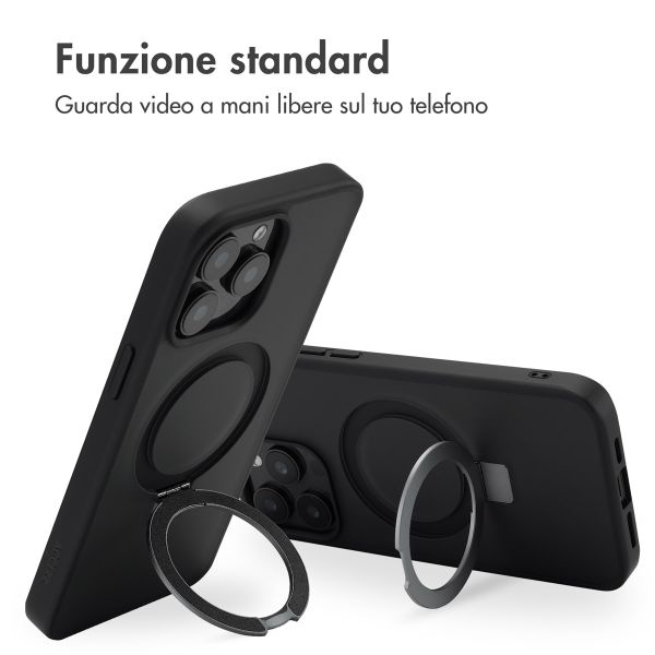 Accezz Cover con anello e supporto con MagSafe Apple iPhone 15 Pro Max - Nero