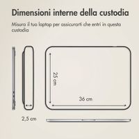 Accezz Custodia per laptop Leather con cerniera 13-14 pollici - Beige
