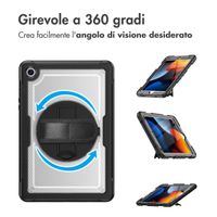 Accezz Cover Posteriore Resistente con tracolla Samsung Galaxy Tab A9 Plus - Transparent