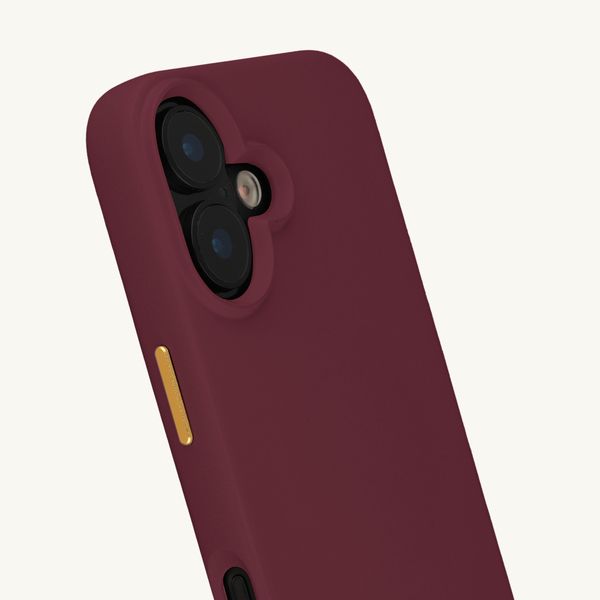 Selencia Cover posteriore Rivièra con MagSafe con ganci rimovibili Apple iPhone 16 - Bold Burgundy