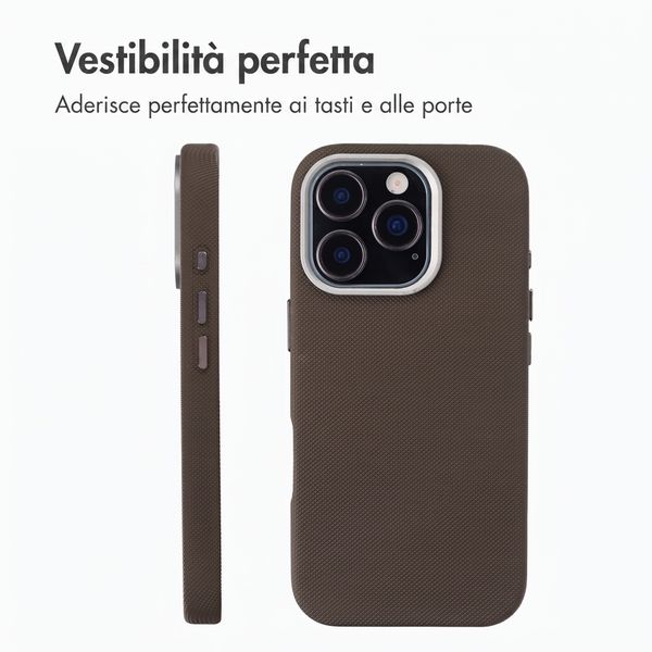 Accezz Cover Mesh con MagSafe Apple iPhone 16 Pro - Marrone