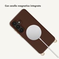 Selencia Cover posteriore Rivièra con MagSafe con ganci rimovibili Samsung Galaxy A55 (5G) / A35 - Choco Brown