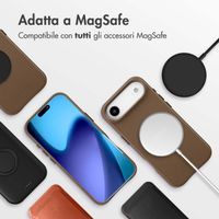 Accezz Cover in Pelle con MagSafe Apple iPhone Air - Marrone caffè