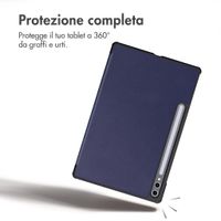 imoshion Cover a libro Trifold Samsung Galaxy Tab S9 11.0 pollici / S10 Lite / S10 FE / S9 FE 10.9 pollici - Blu scuro