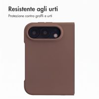 Accezz Cover in silicone liquido con MagSafe Apple iPhone Duo - New Tea Brown