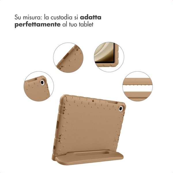 imoshion Cover Posteriore Kidsproof con Maniglia Samsung Galaxy Tab A11 Plus / A9 Plus - Beige