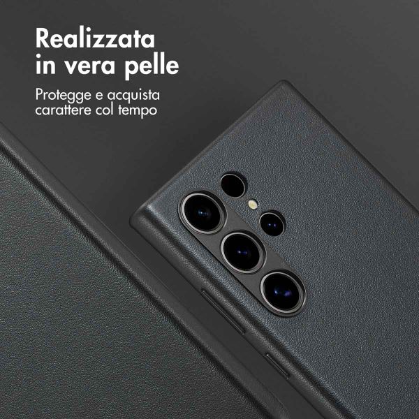Accezz Cover in Pelle con MagSafe Samsung Galaxy S24 Ultra - Onyx Black