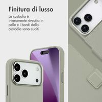 Accezz Cover in pelle 2 in 1 con MagSafe Apple iPhone 17 Pro Max - Light Grey