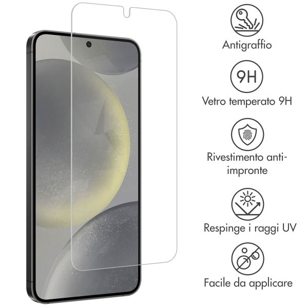 Accezz Proteggi schermo in vetro temperato, confezione da 2 Samsung Galaxy S25 / S24