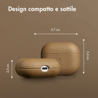 Accezz Cover in vera pelle  Apple Airpods 3 - Taupe
