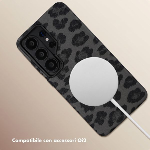 Selencia Cover Sabi Stampa pantera con MagSafe Samsung Galaxy S26 Ultra - Midnight Black