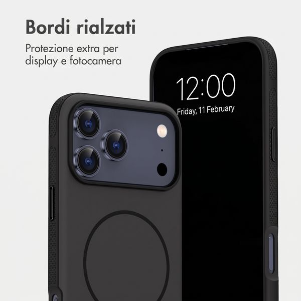 imoshion Cover posteriore Color con Thin MagSafe Ring Apple iPhone 17 Pro Max - Nero