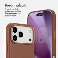 Accezz Cover in Pelle con MagSafe Apple iPhone 17 Pro Max - Sienna Brown