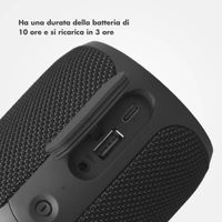 Selencia Altoparlante Bluetooth AquaPlay - Altoparlante wireless - Impermeabile - Nero