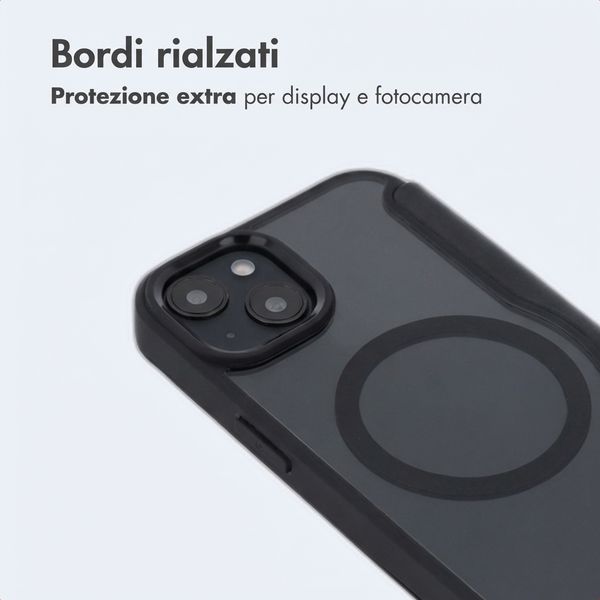 imoshion Bookcase trasparente con MagSafe Apple iPhone 14 / 13 - Nero