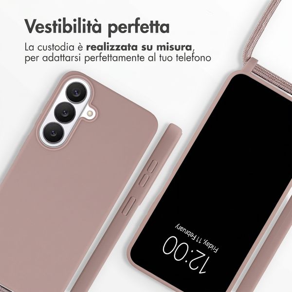 imoshion Cover in Silicone con Cordino Samsung Galaxy S26 FE - Sand Pink