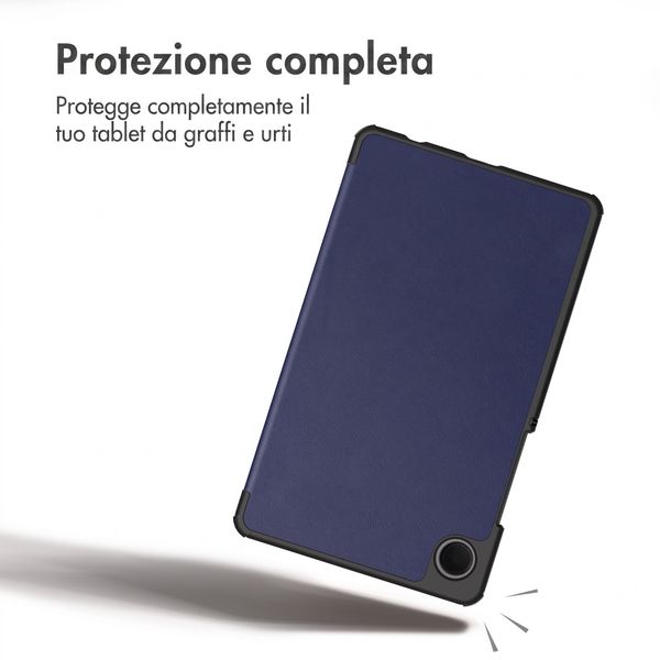 imoshion Cover a libro Trifold Samsung Galaxy Tab A11 / A9 8.7 pollici - Blu scuro