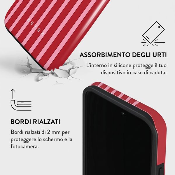 Burga Cover Posteriore Resistente con MagSafe Apple iPhone 13 Pro - Strawberry Jam