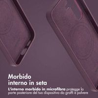 Accezz Cover in Pelle con MagSafe Samsung Galaxy S25 - Heath Purple