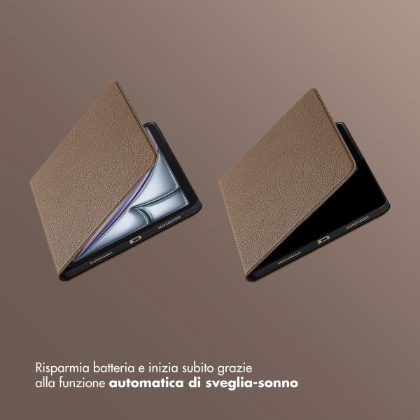 Selencia Cover Riva Apple iPad Air 11 pollici (2026) M4 / (2025) M3 / (2024) M2 / Air 5 (2022) / Air 4 (2020) - Mocha Brown