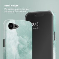 Selencia Cover posteriore Vivid con MagSafe Apple iPhone 17e / 16e - Marble Grayed Jade
