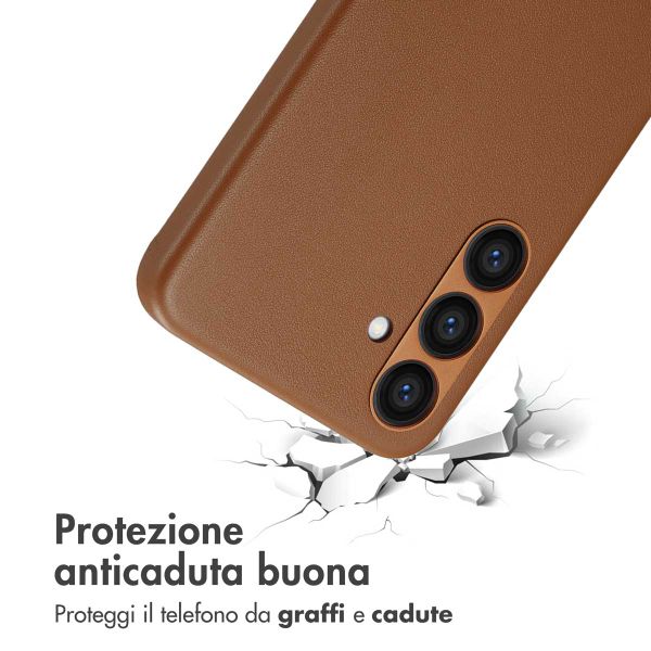 Accezz Cover in Pelle con MagSafe Samsung Galaxy S24 Plus - Sienna Brown