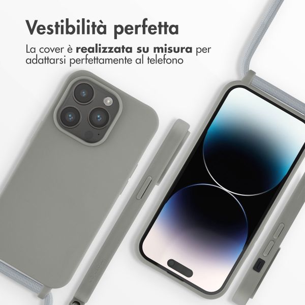 imoshion Cover in Silicone con Cordino Apple iPhone 14 Pro - Grigio chiaro