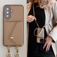 Selencia Cover per telefono Sera con cordino e portacarte a busta Samsung Galaxy A37 (5G) - Taupe