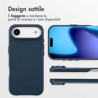 Accezz Cover in Pelle con MagSafe Apple iPhone Air - Nightfall Blue